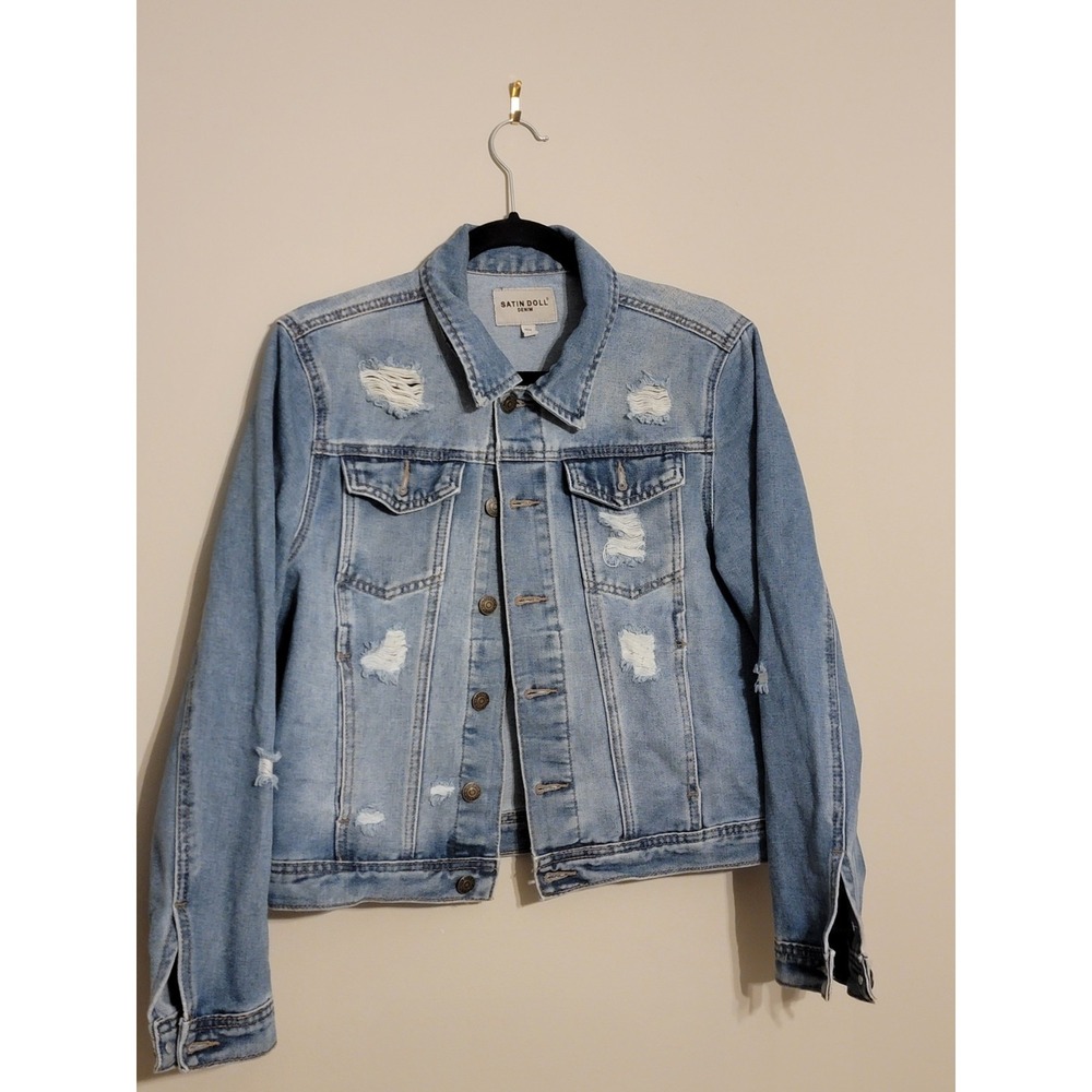Satin Doll Denim Jean‎ Jacket- Size Medium -